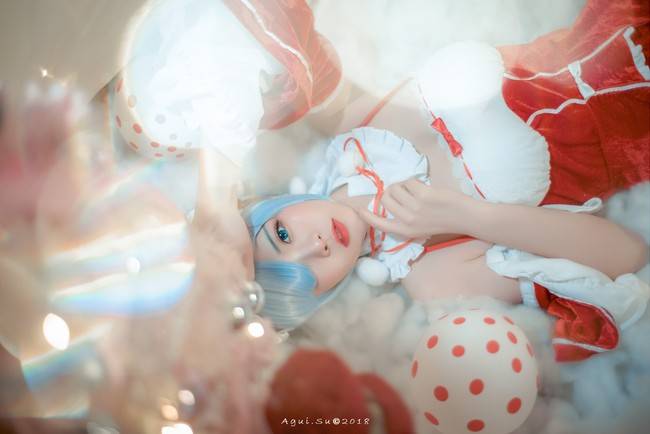 Cosplay福利/蕾姆 圣诞装cosplay Cn：板烧图图堡