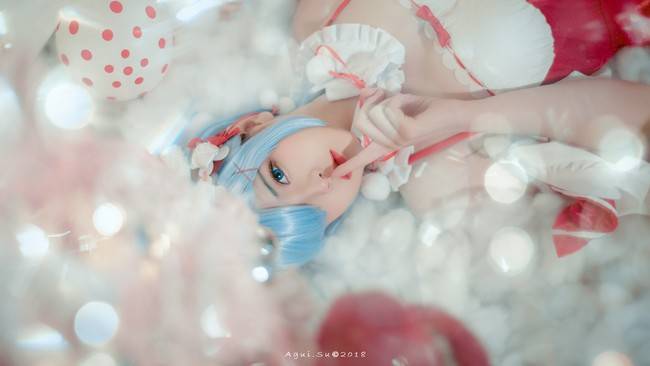 Cosplay福利/蕾姆 圣诞装cosplay Cn：板烧图图堡