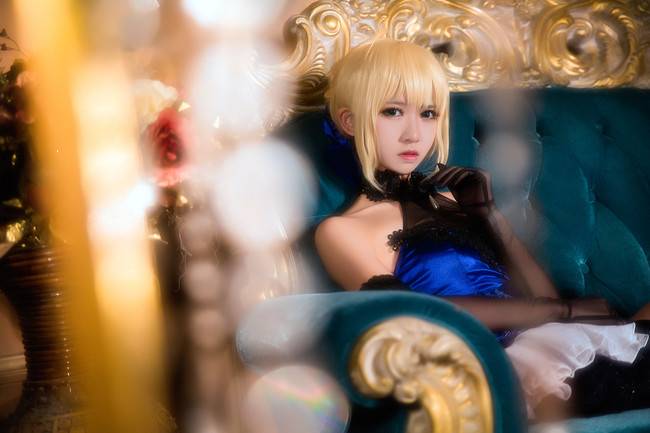 Cosplay福利/《Fate》saber-蓝礼服 Cn:鳗鱼霏儿