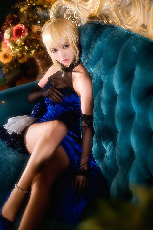 Cosplay福利/《Fate》saber-蓝礼服 Cn:鳗鱼霏儿