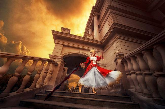 Cosplay福利/红色の暴君saber尼禄 Cn:楚楚子