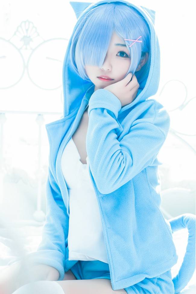 Cosplay福利/白丝过膝袜 绝对领域 雷姆