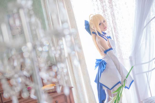 Cosplay福利/saber白丝 Cn:阿尔托利亚·潘德拉贡