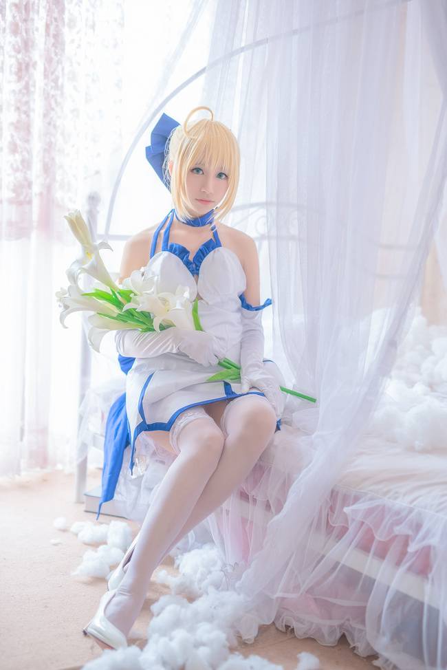 Cosplay福利/saber白丝 Cn:阿尔托利亚·潘德拉贡