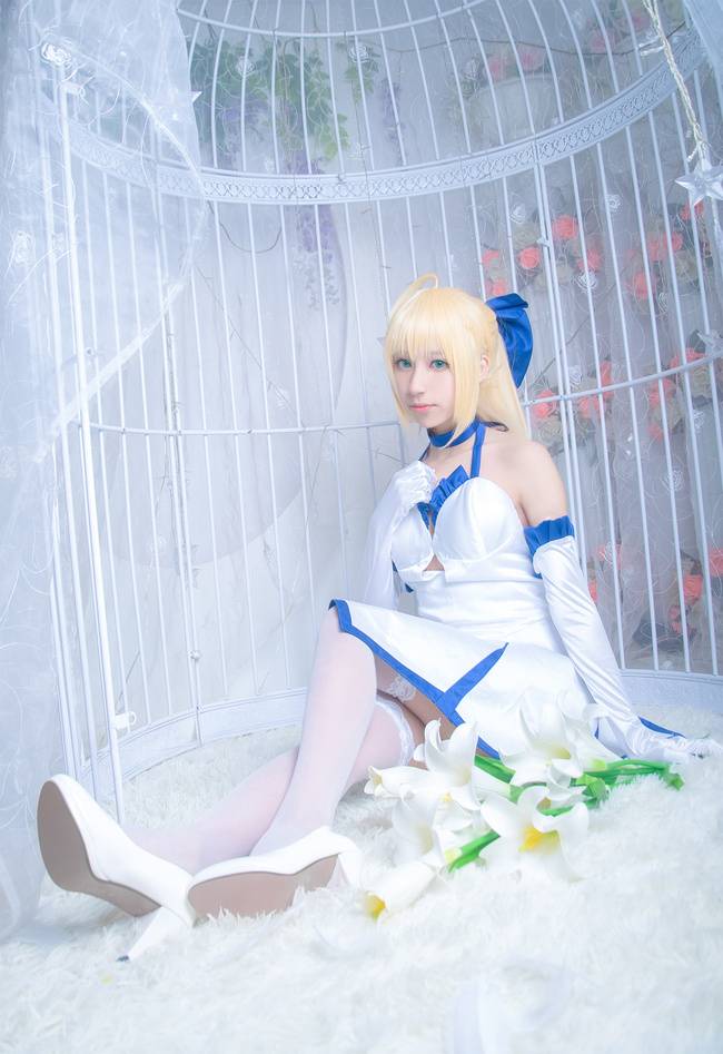 Cosplay福利/saber白丝 Cn:阿尔托利亚·潘德拉贡