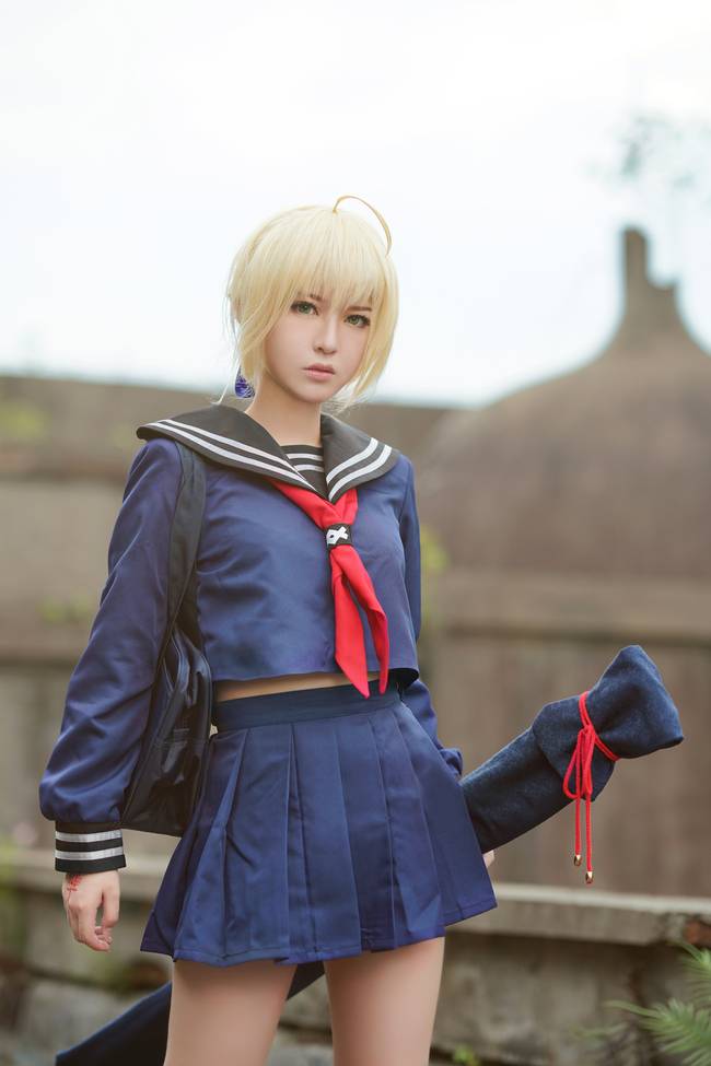 Cosplay福利/Saber JK制服 水手服 Cn:半半子