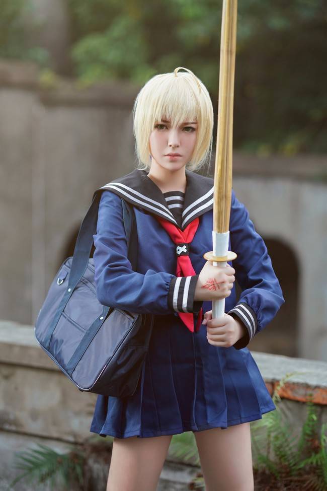 Cosplay福利/Saber JK制服 水手服 Cn:半半子