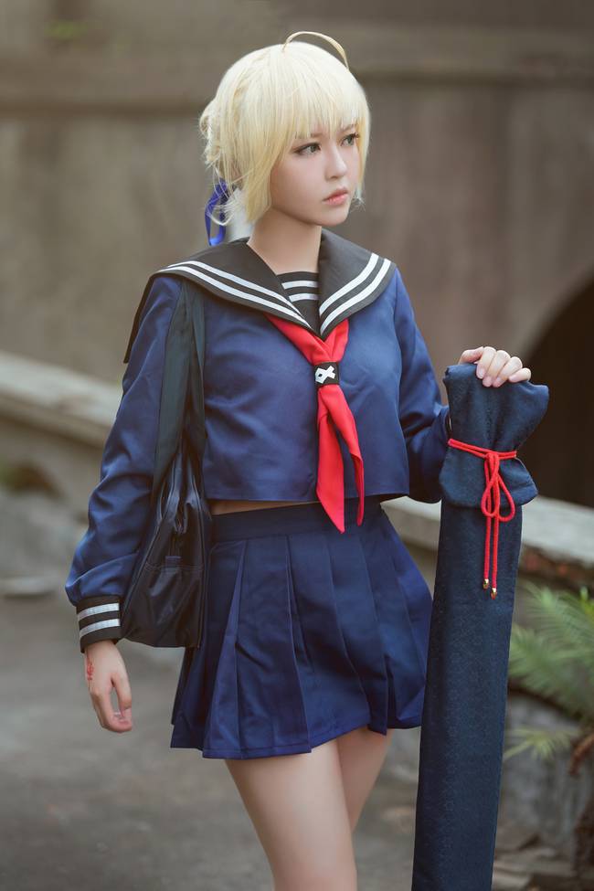 Cosplay福利/Saber JK制服 水手服 Cn:半半子