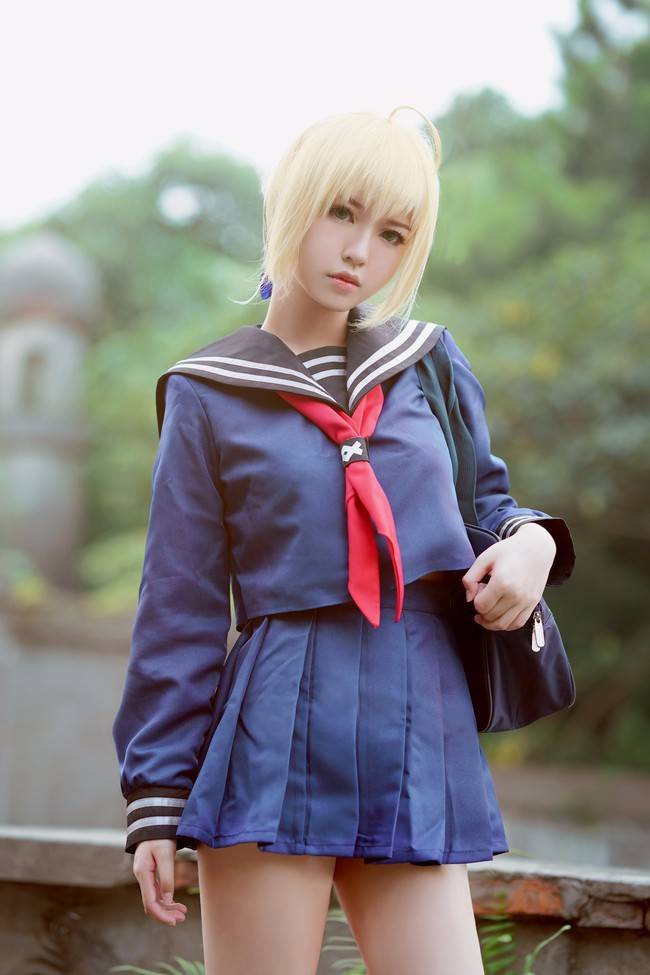 Cosplay福利/Saber JK制服 水手服 Cn:半半子