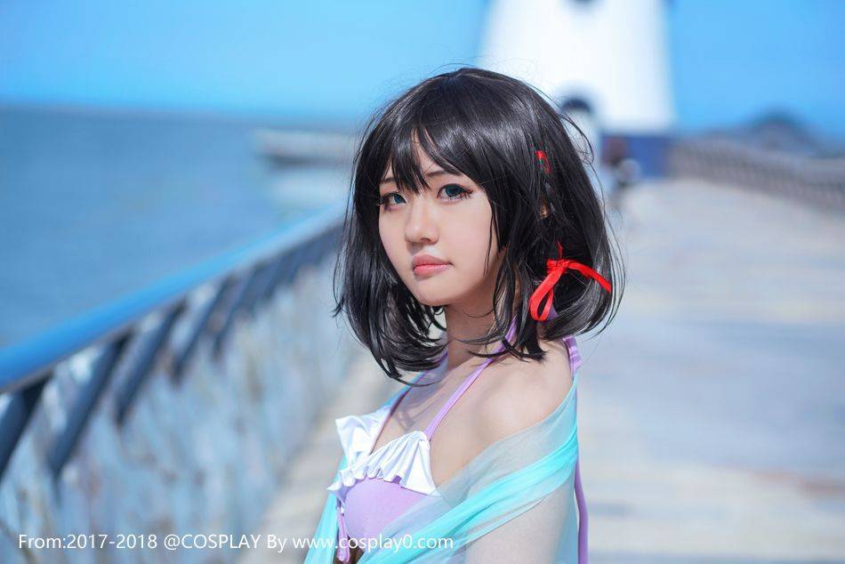 Cosplay福利/妖怪名单 郭双Cos绝对领域萌妹子内衣泳装