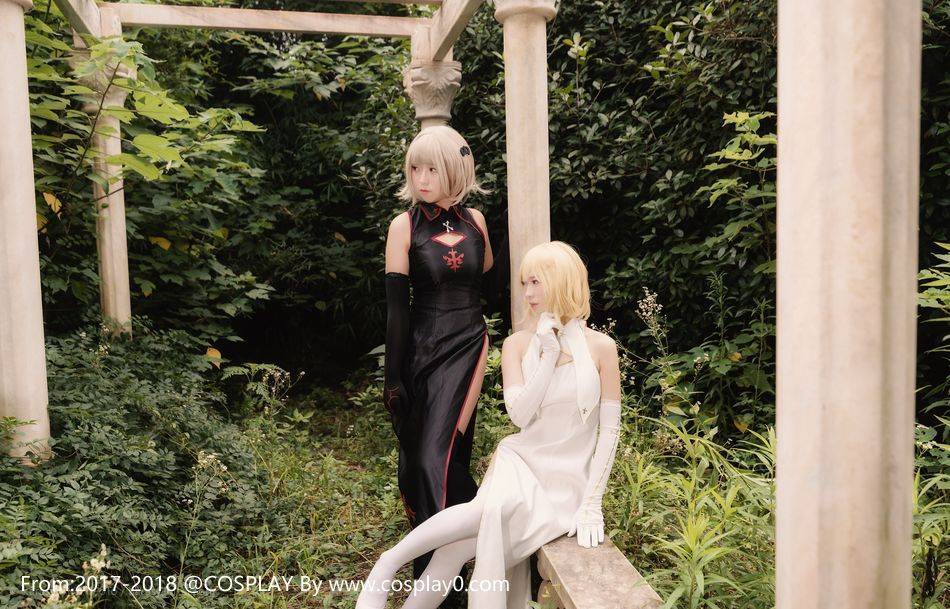 Cosplay福利/旗袍姐妹花贞德alter同人Cosplay