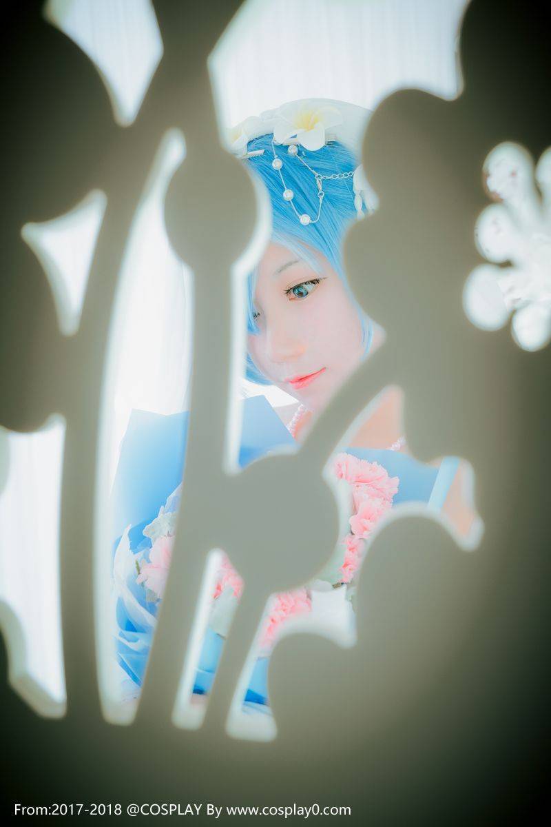 Cosplay福利/绝对领域蕾姆白丝cos