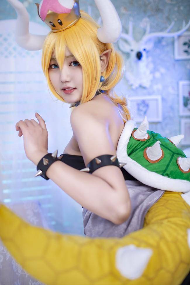 Cosplay福利/超级马里奥角色:库巴姬 Cn:禾希女良