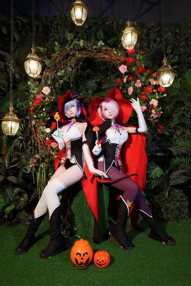Cosplay福利/万圣节 蕾姆拉姆cosplay