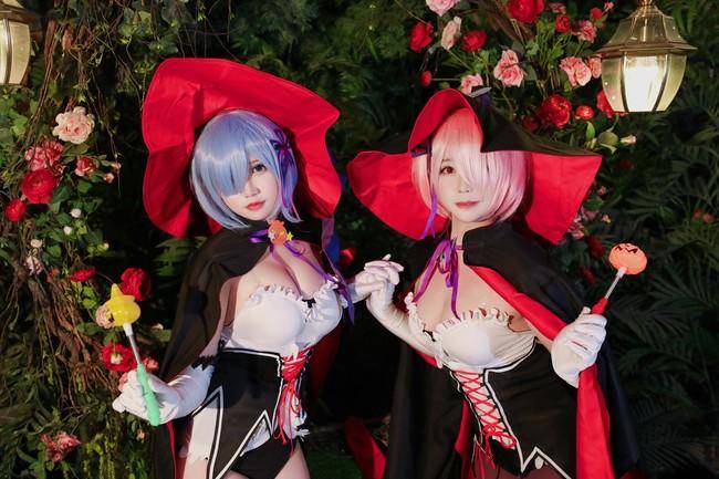 Cosplay福利/万圣节 蕾姆拉姆cosplay