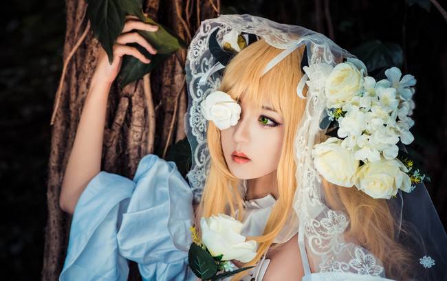 Cosplay福利/蔷薇少女 角色:雪华绮晶 Cn:犬里
