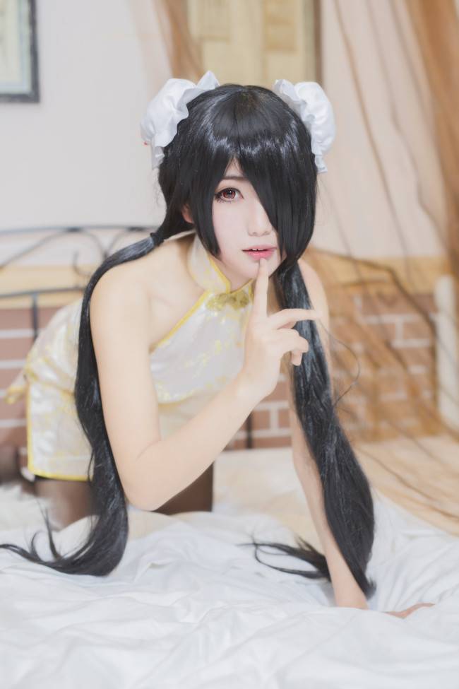 Cosplay福利/狂三同人旗袍 黑丝过膝袜福利