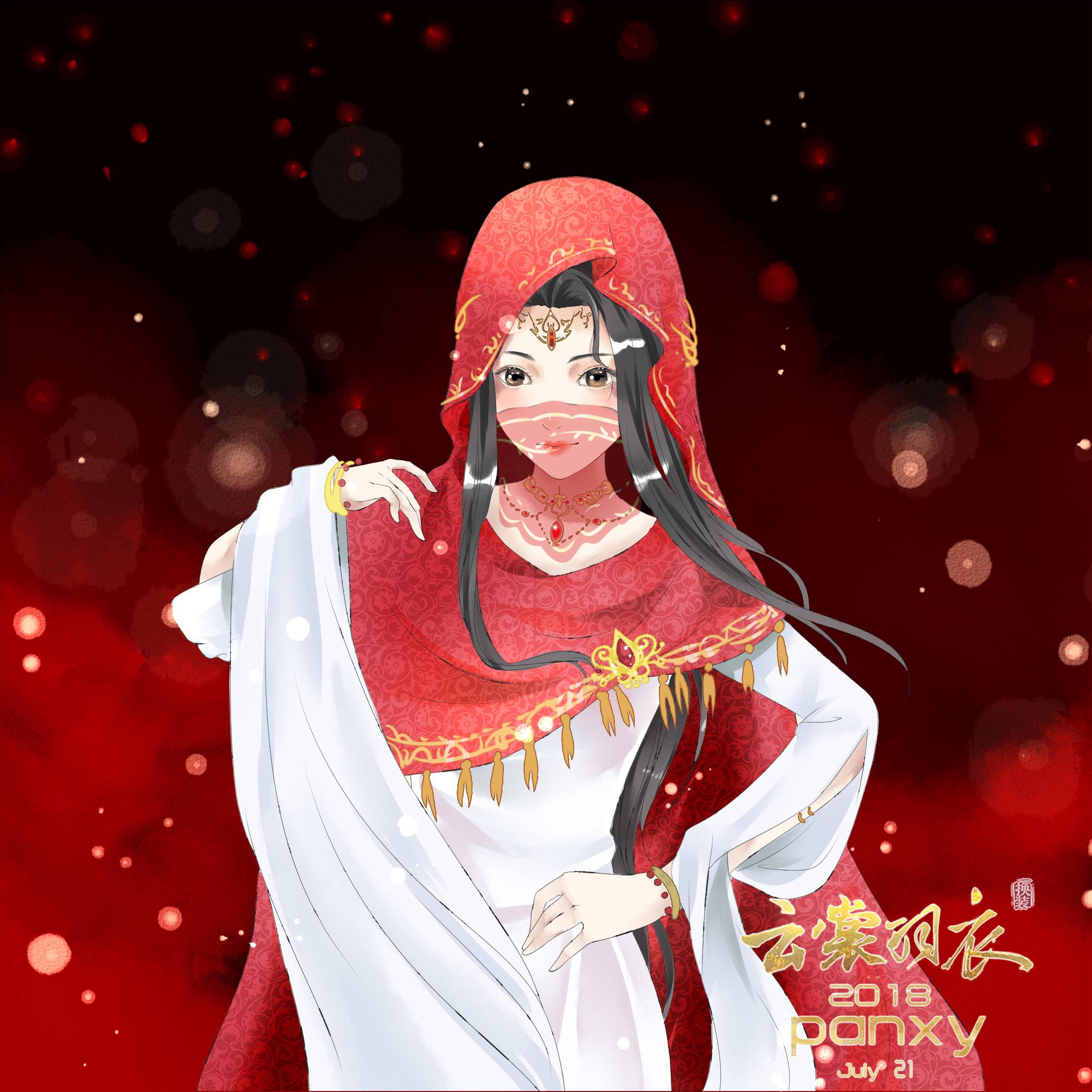 Cosplay福利/3D恋爱换装手游《云裳羽衣》同人绘画作品(5)