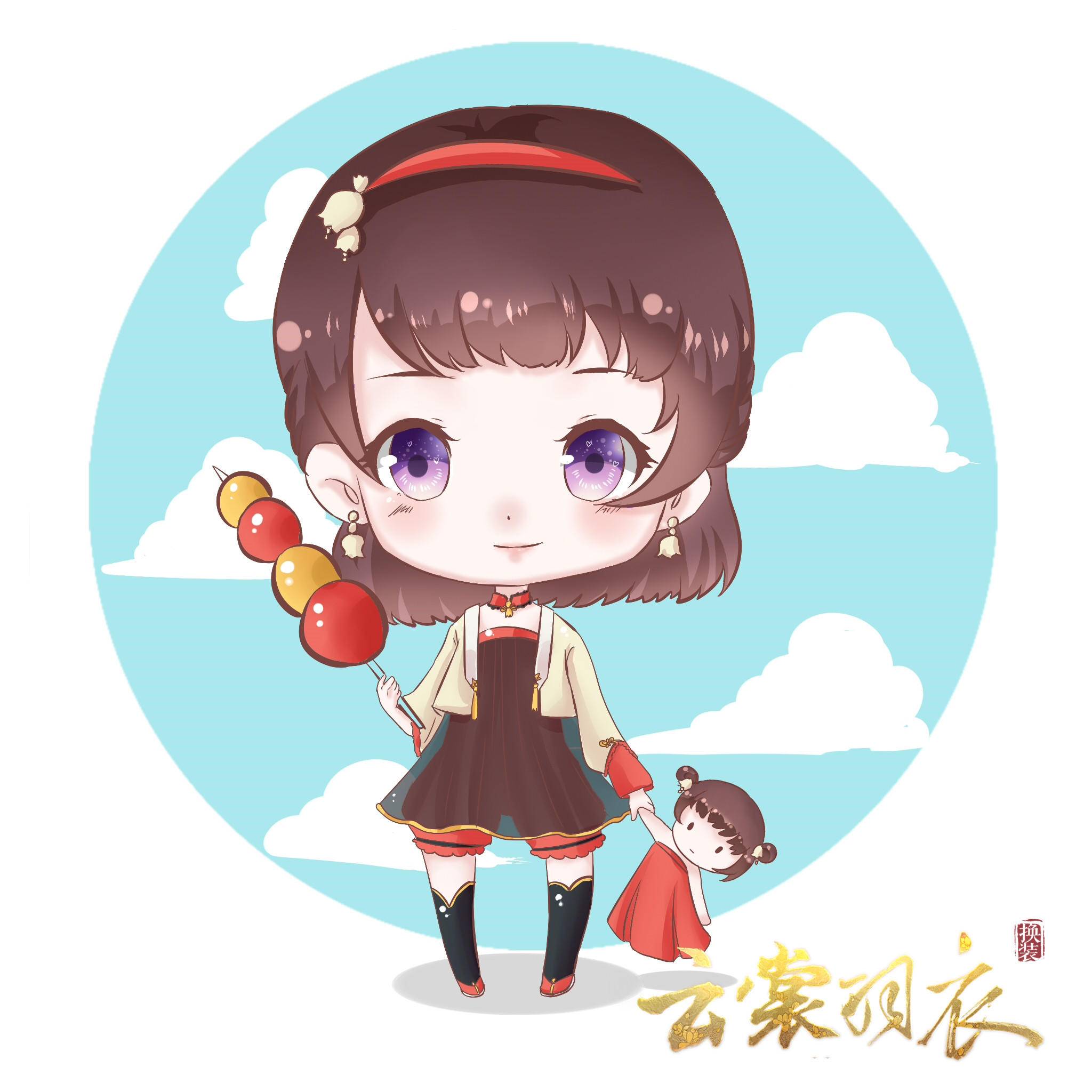 Cosplay福利/3D恋爱换装手游《云裳羽衣》同人绘画作品(3)