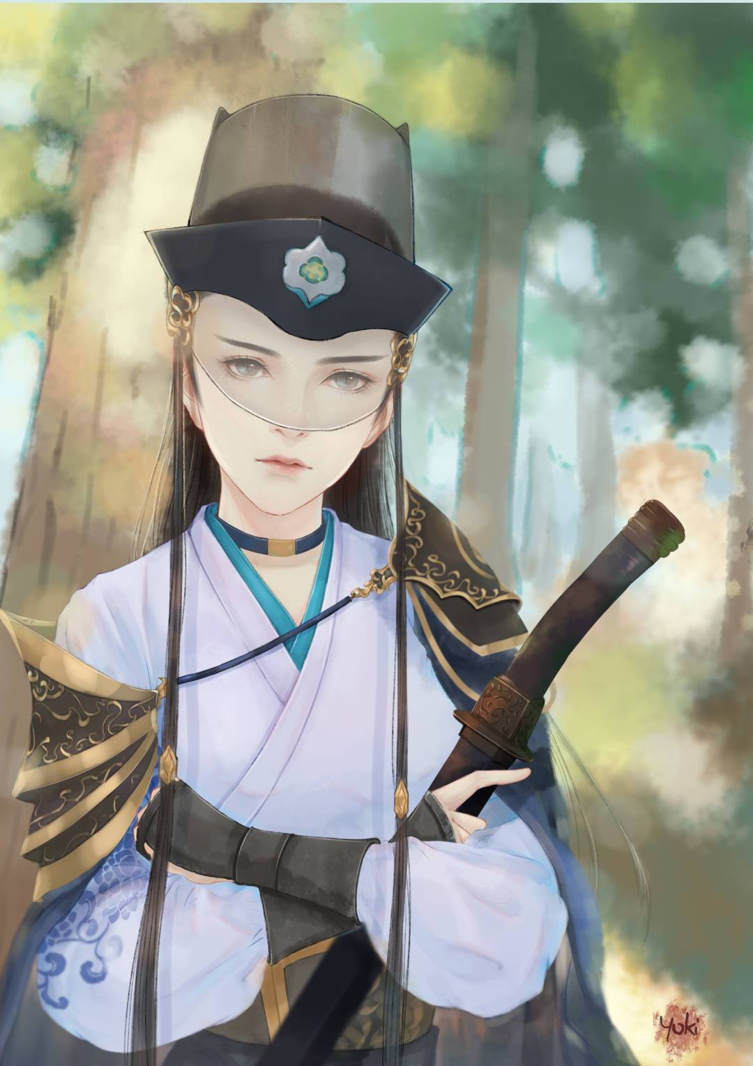 Cosplay福利/3D恋爱换装手游《云裳羽衣》同人绘画作品