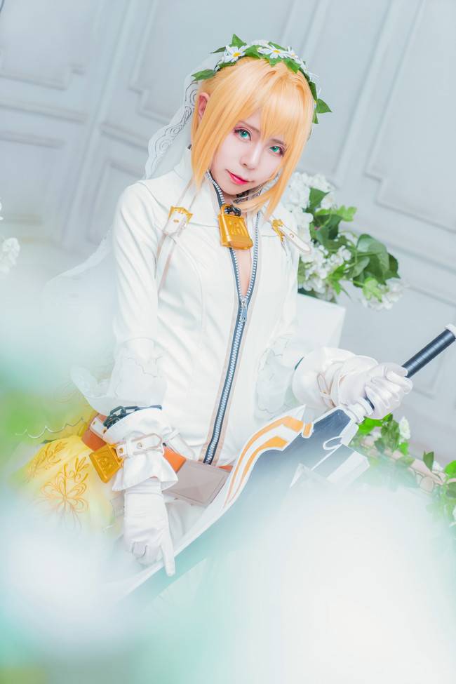 Cosplay福利/Fate/Grand Order 角色:尼禄 花嫁 Cn:夜玲