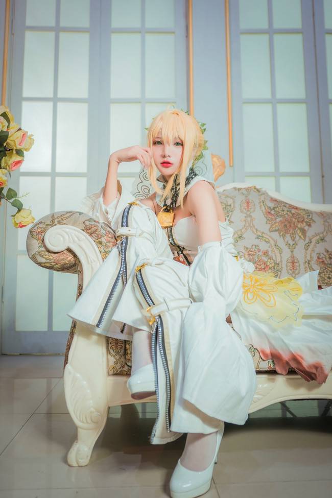 Cosplay福利/fate/grand order 尼禄 花嫁cosplay Cn:沈祈 摄影:渊雵