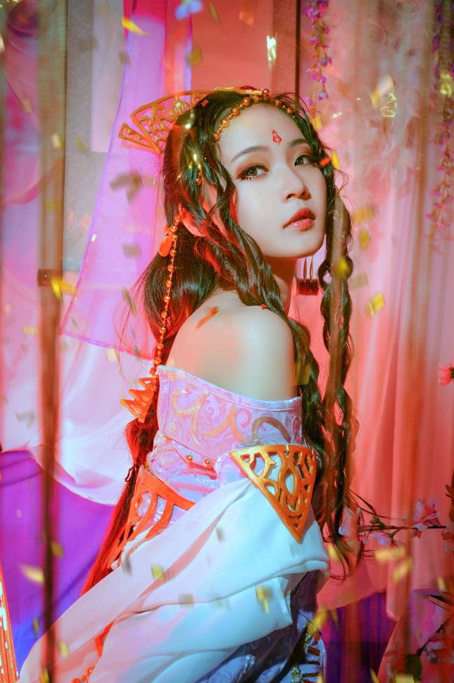 Cosplay福利/剑网3 角色:白罗姆 紫罗姆 Cn:锦葵 花槿