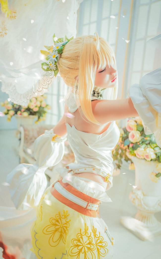 Cosplay福利/fate/grand order 尼禄 花嫁cosplay Cn:沈祈 摄影:渊雵
