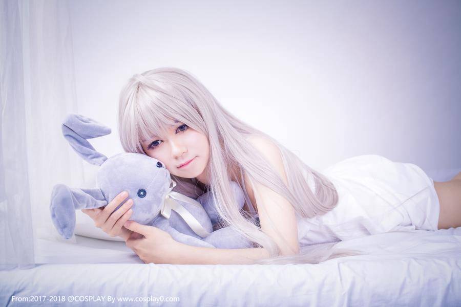 Cosplay福利/有沟必火！白金x缘之空春日野穹穹妹睡衣Cos足控福利
