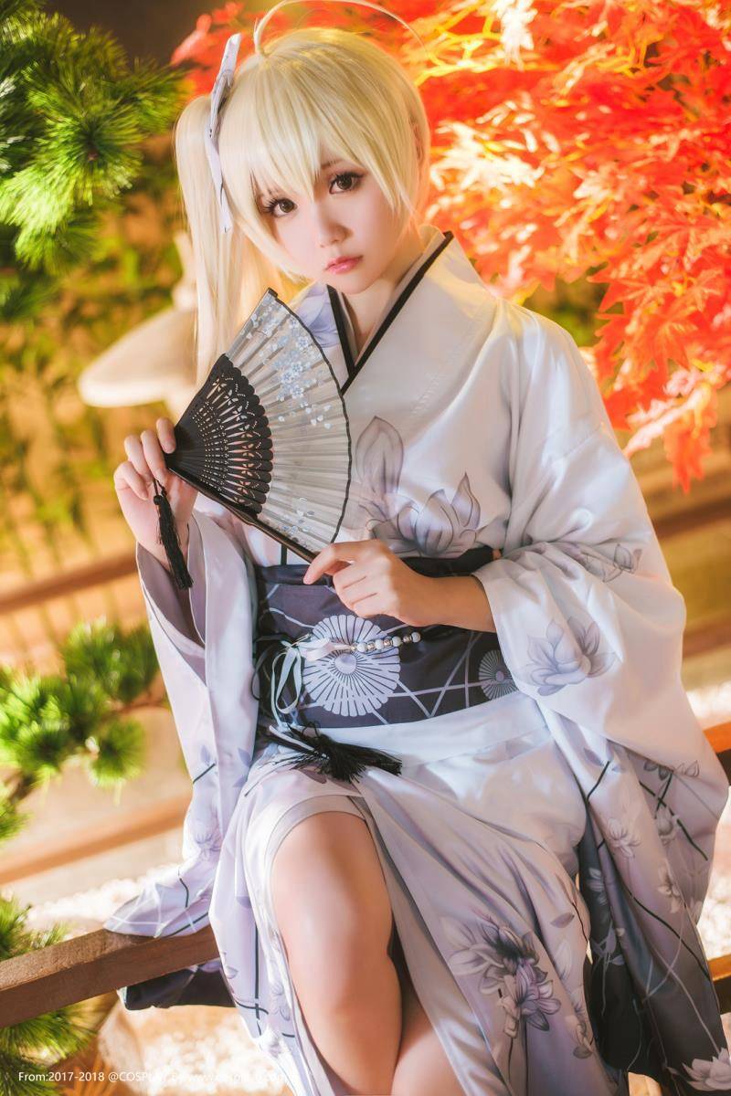 Cosplay福利/绝对领域双马尾萝莉春日野穹Cos星之迟迟写真本福利