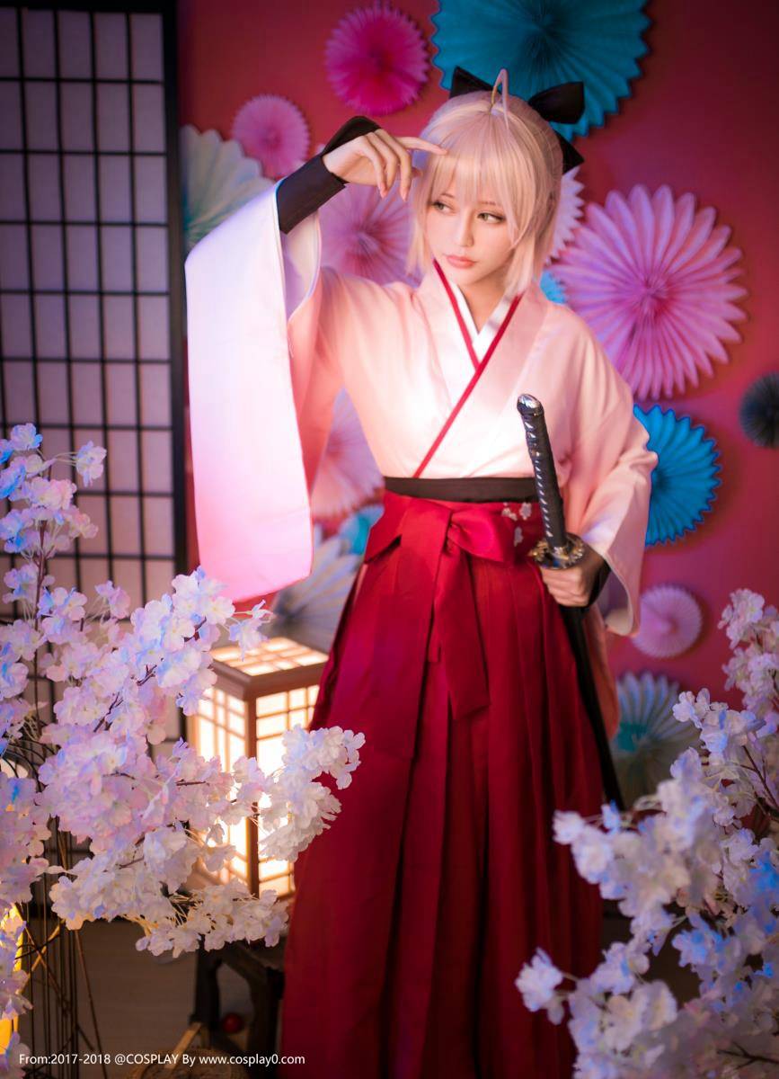 Cosplay福利/性感御姐冲田总司Cosplay和服美女写真图片