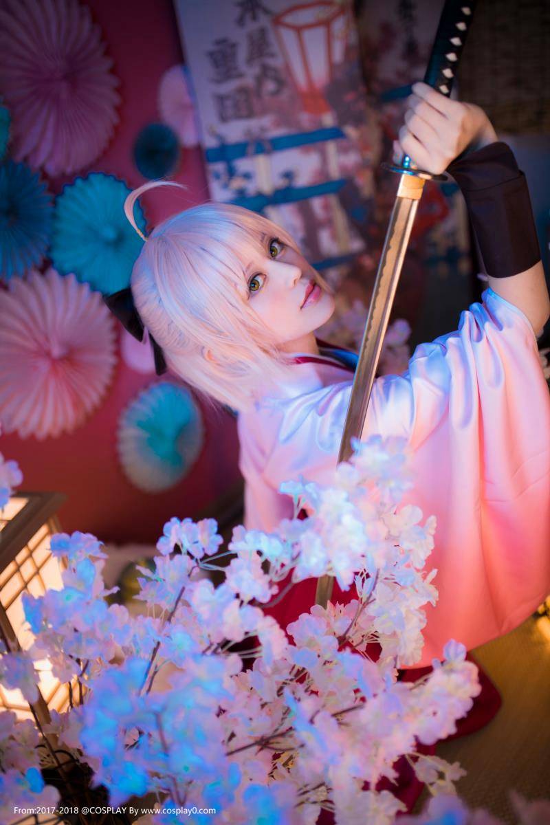 Cosplay福利/性感御姐冲田总司Cosplay和服美女写真图片
