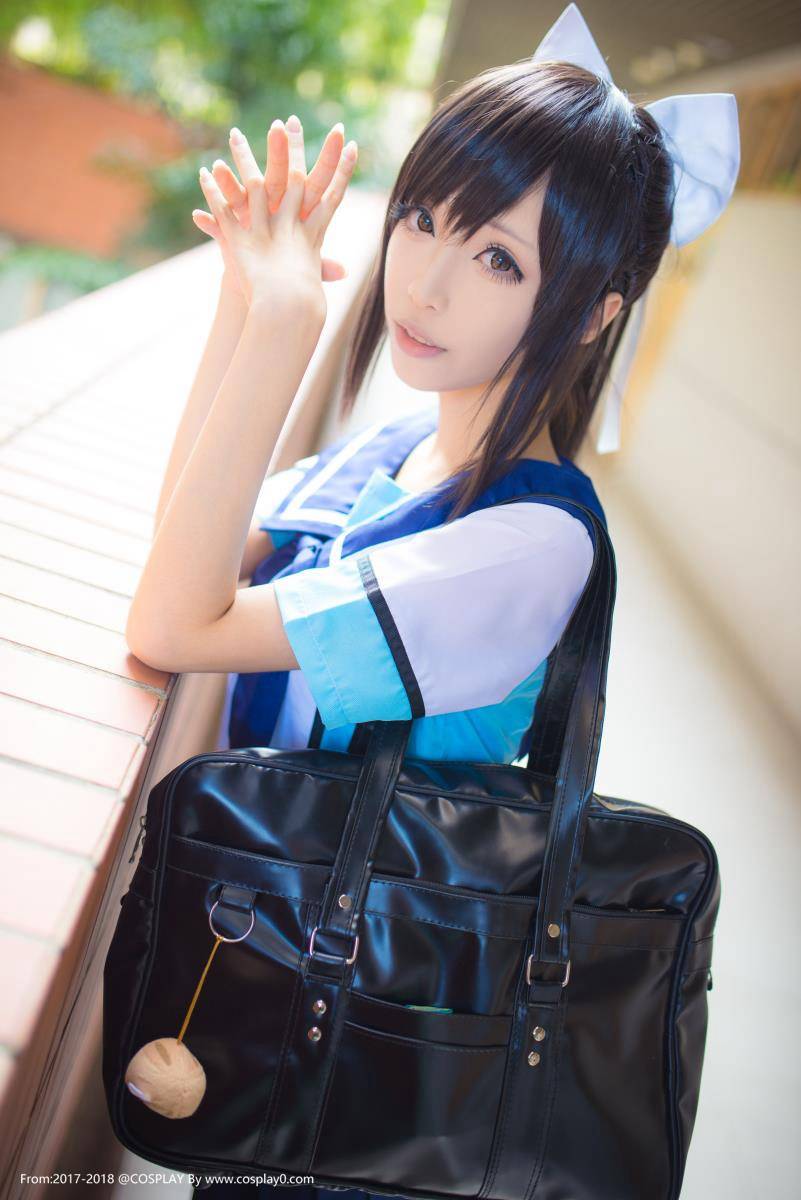 Cosplay福利/小清新美女青青子高岭爱花同人女水手服Cosplay图片