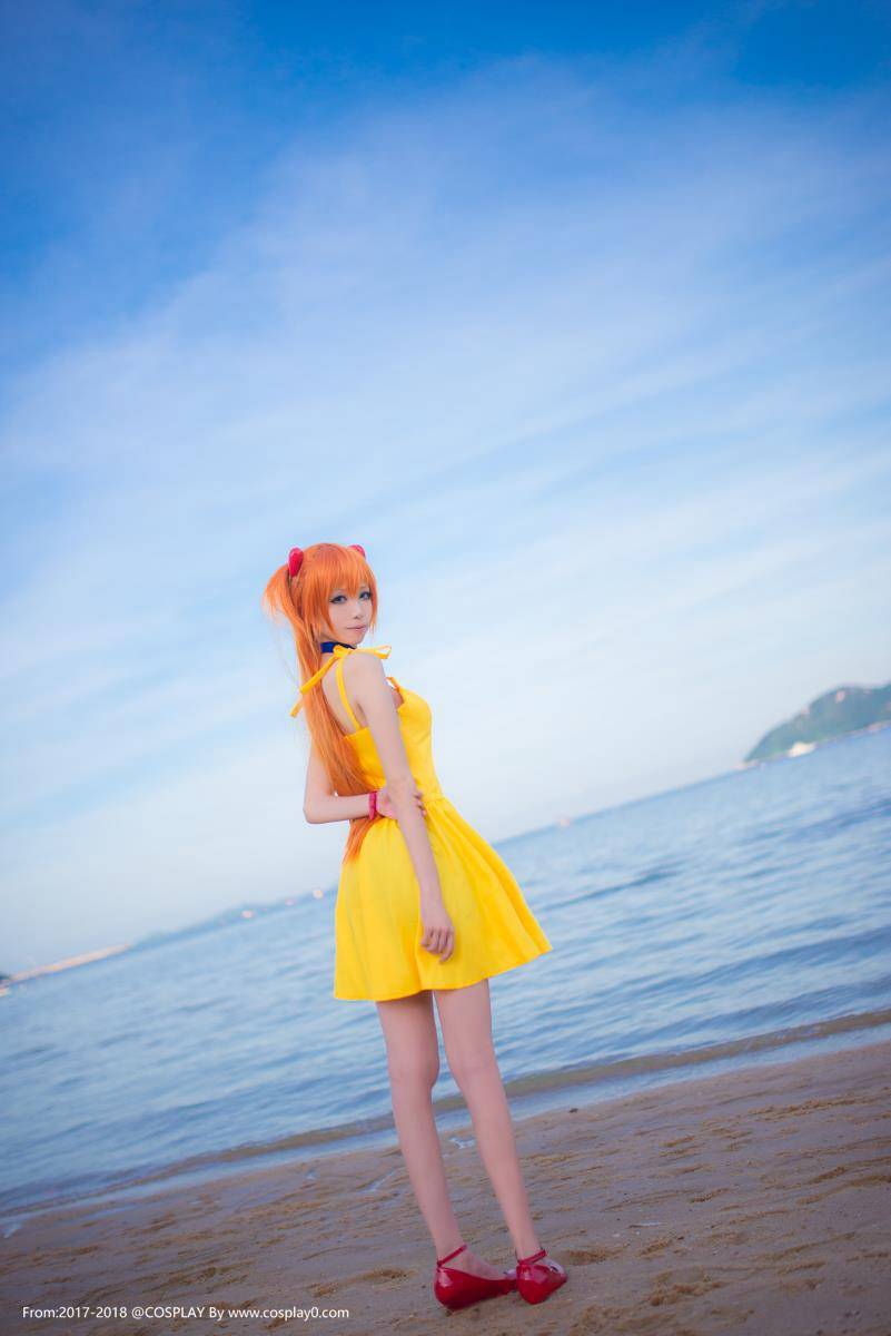 Cosplay福利/清纯美女青青子新世纪福音战士明日香Cos写真图片