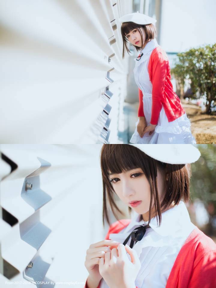 Cosplay福利/清纯美女鳗鱼霏儿Cos加藤惠同人学生服妹子图