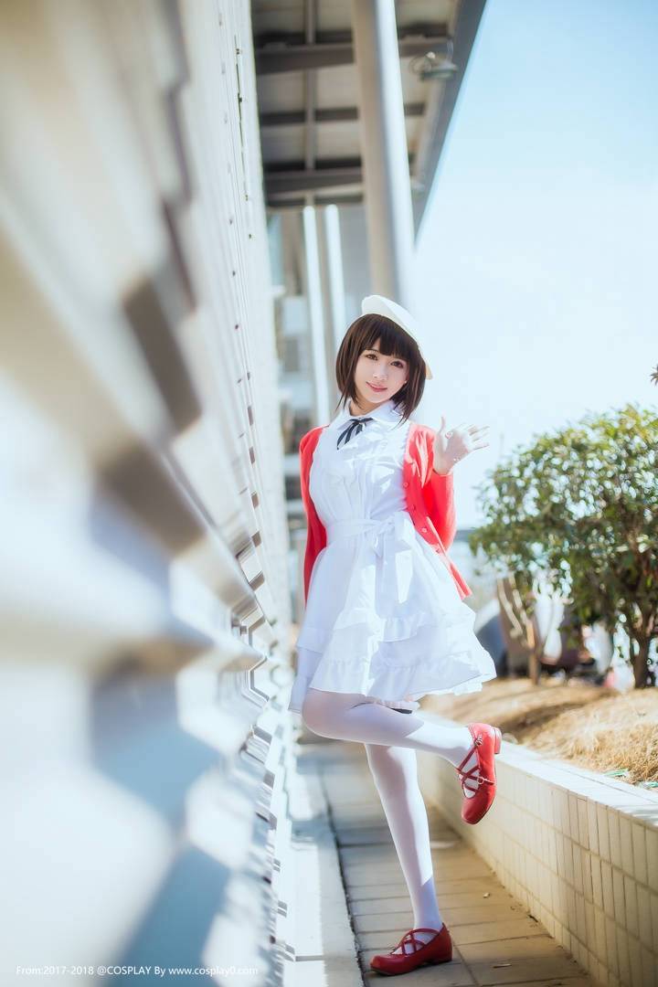 Cosplay福利/清纯美女鳗鱼霏儿Cos加藤惠同人学生服妹子图