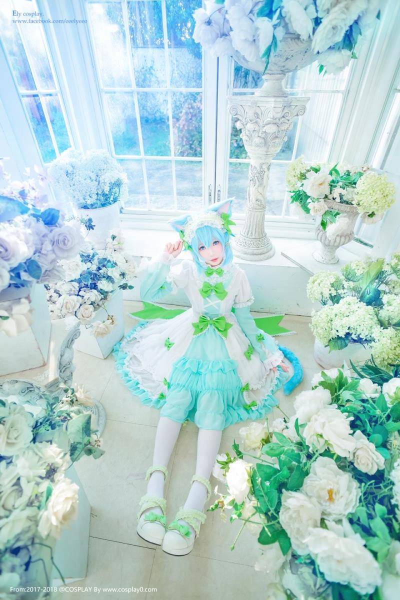 Cosplay福利/刀剑神域朝田诗乃ElyEE子白丝美腿Cosplay写真本