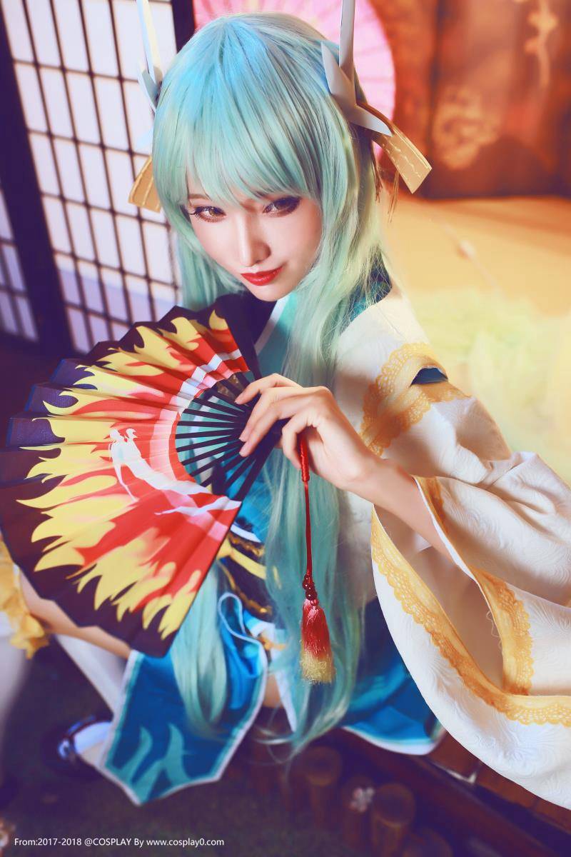 Cosplay福利/绝对领域福利 清姬白丝美女cos