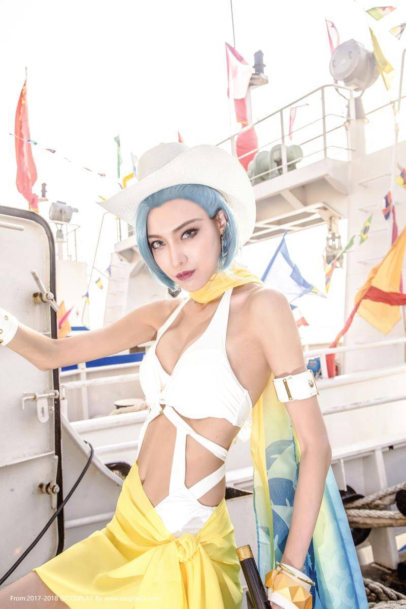 Cosplay福利/王者荣耀比基尼美女水着钟无艳小乔Cosplay福利