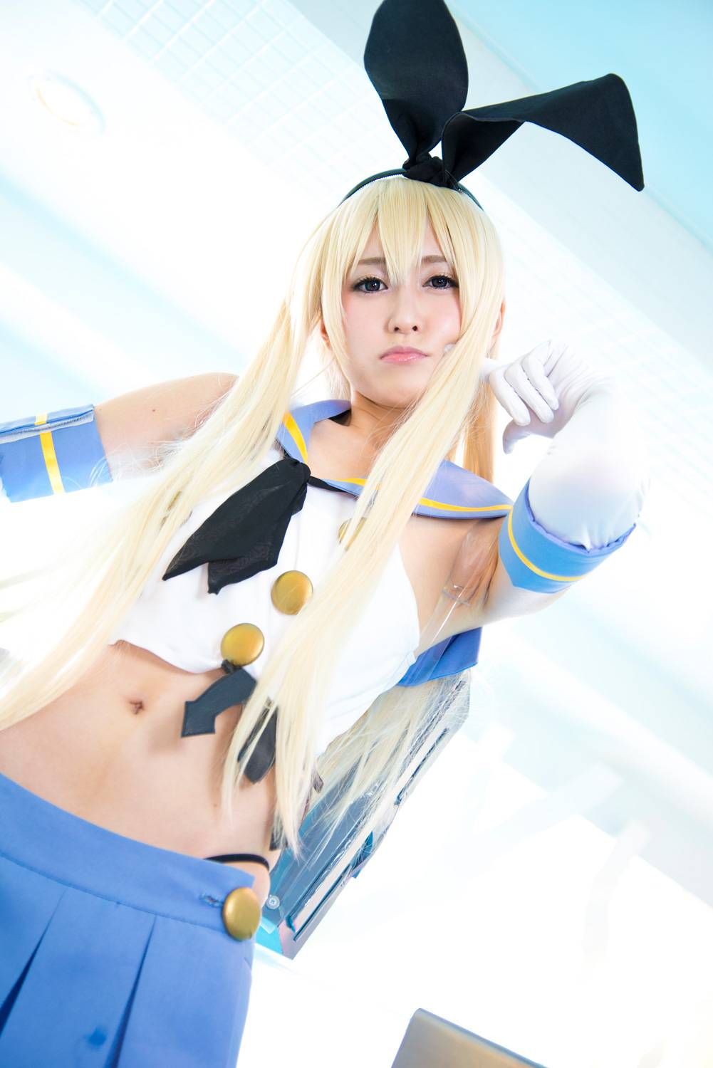 Cosplay福利/[まぐろ★渔船] 駆逐舰 岛风 泳装福利写真