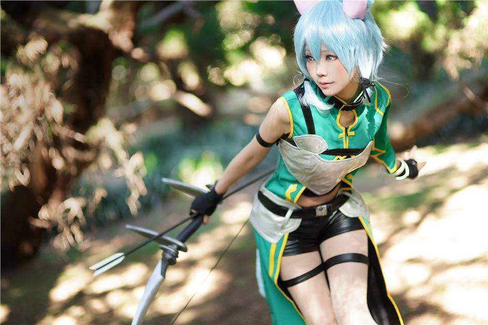 Cosplay福利/cosplay 刀剑神域 诗乃 你们爱的皮裤