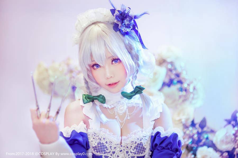 Cosplay福利/半次元萌妹子ElyEE子十六夜咲夜丝袜美腿Cos美女写真