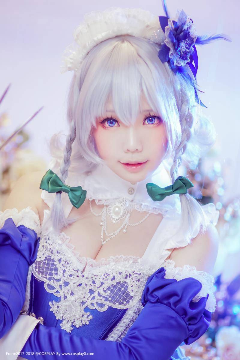 Cosplay福利/半次元萌妹子ElyEE子十六夜咲夜丝袜美腿Cos美女写真