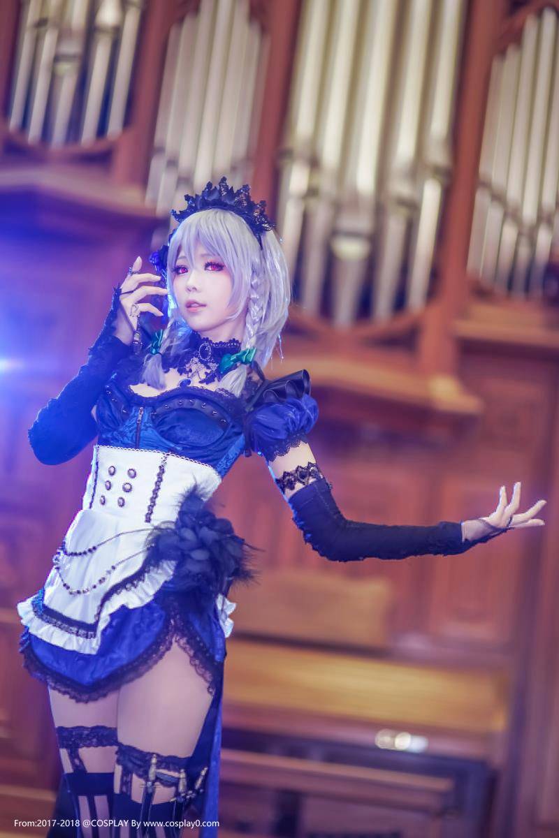 Cosplay福利/半次元萌妹子ElyEE子十六夜咲夜丝袜美腿Cos美女写真