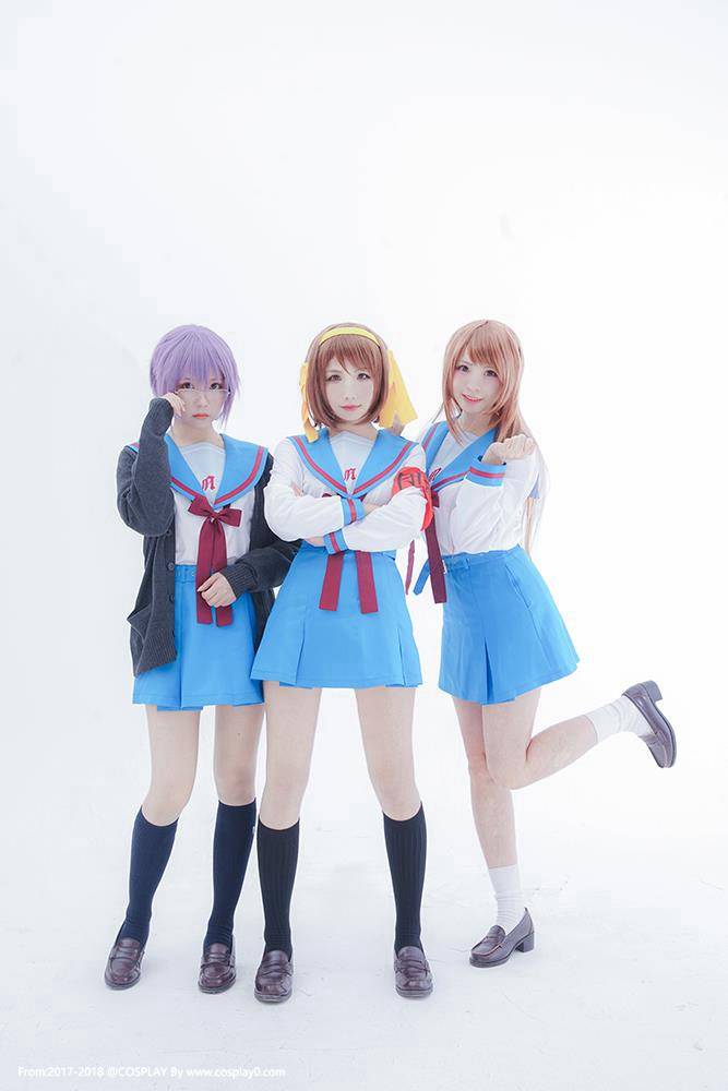 Cosplay福利/绝对领域凉宫春日JK制服萌娘Cosplay萝莉图片