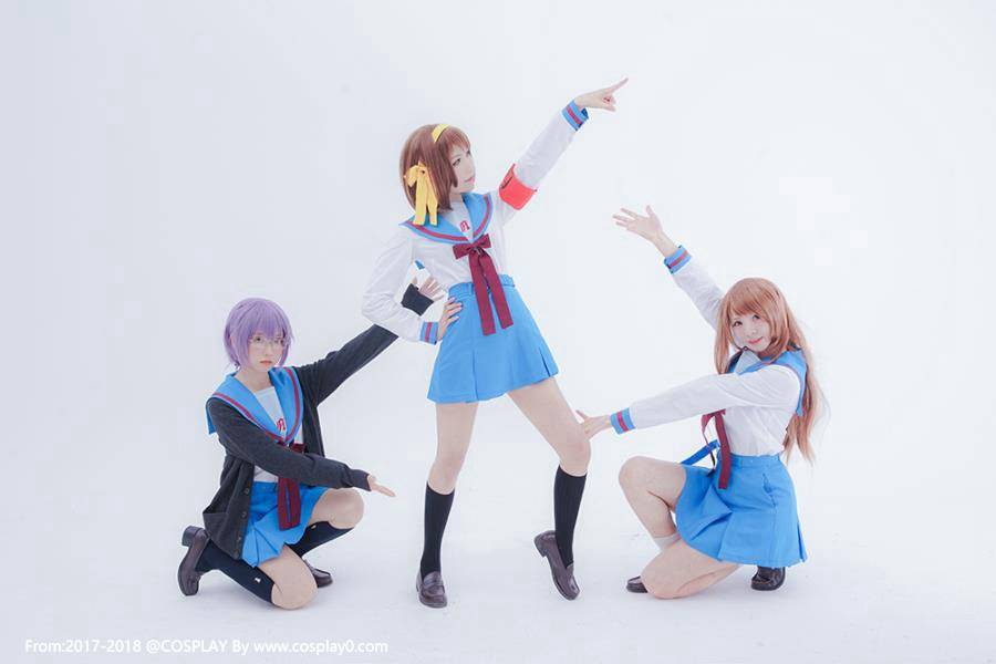 Cosplay福利/绝对领域凉宫春日JK制服萌娘Cosplay萝莉图片