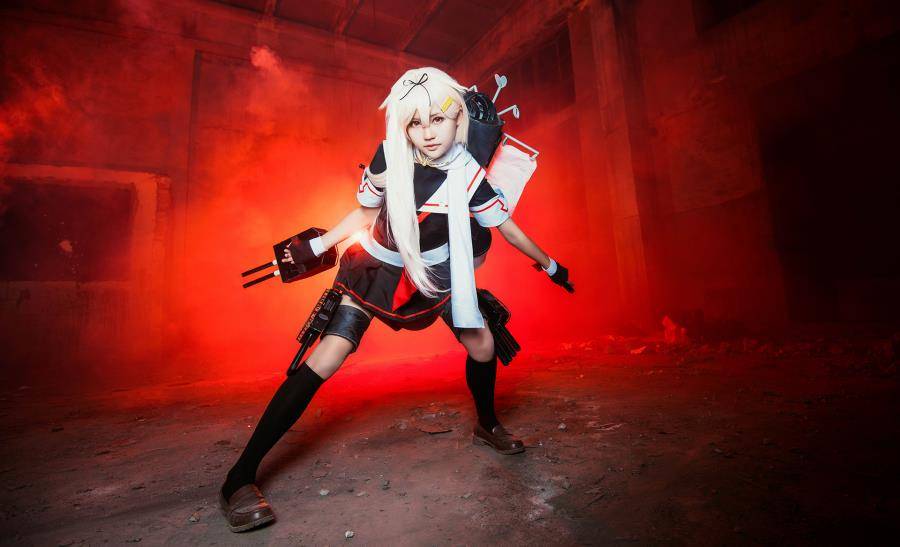 Cosplay福利/舰队collection夕立jk制服萝莉Cos美女写真图片