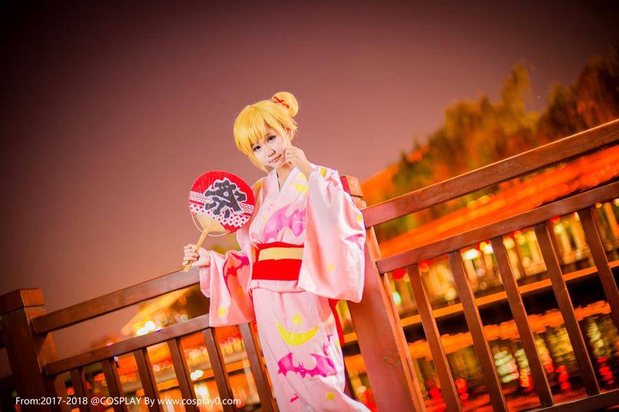 Cosplay福利/物语系列忍野忍可爱萝莉浴衣Cosplay图片