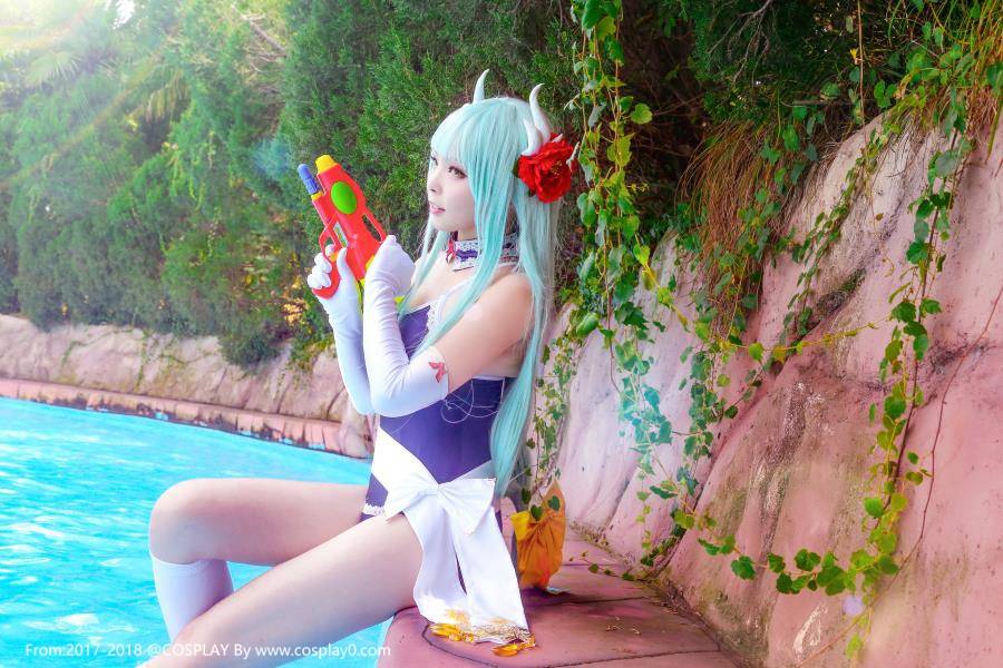 Cosplay福利/Fate制服少女清姬泳装一破死库水Cosplay福利图片