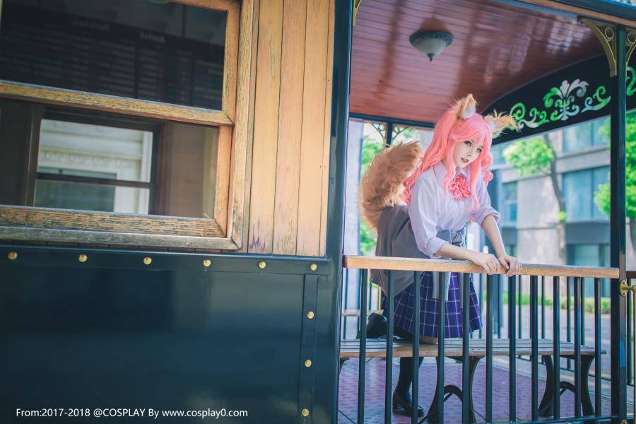 Cosplay福利/jk制服美女玉藻前黑丝诱惑无圣光Cosplay宅男福利